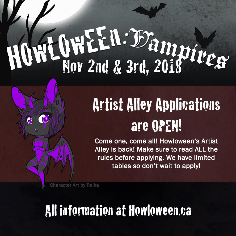 Howl 2018 - Artist Alley Application Open! by HowloweenCanada