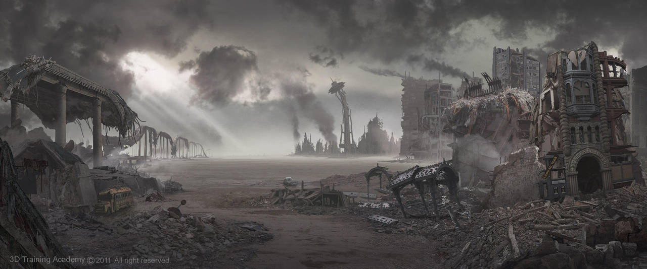 Seattle Post Apocalypse: Matte Painting Art by ZOOLAX