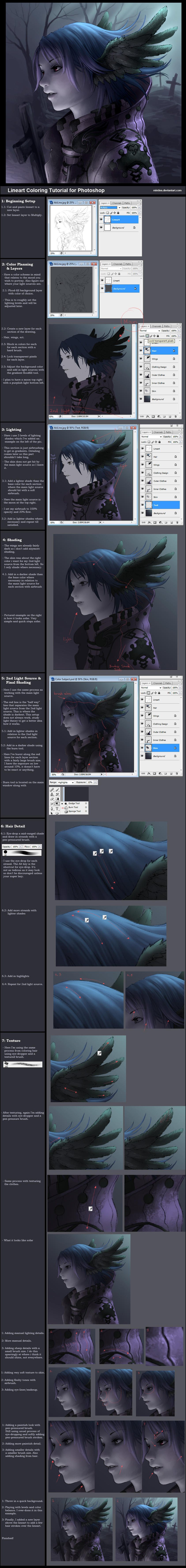 Tutorial: Lineart Coloring by minties