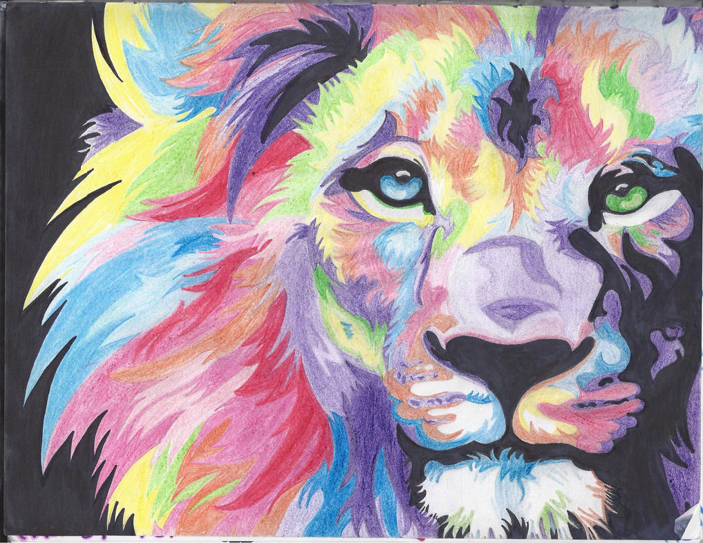 Colorful Lion Wallpaper By Fun Sized Lex On Deviantart