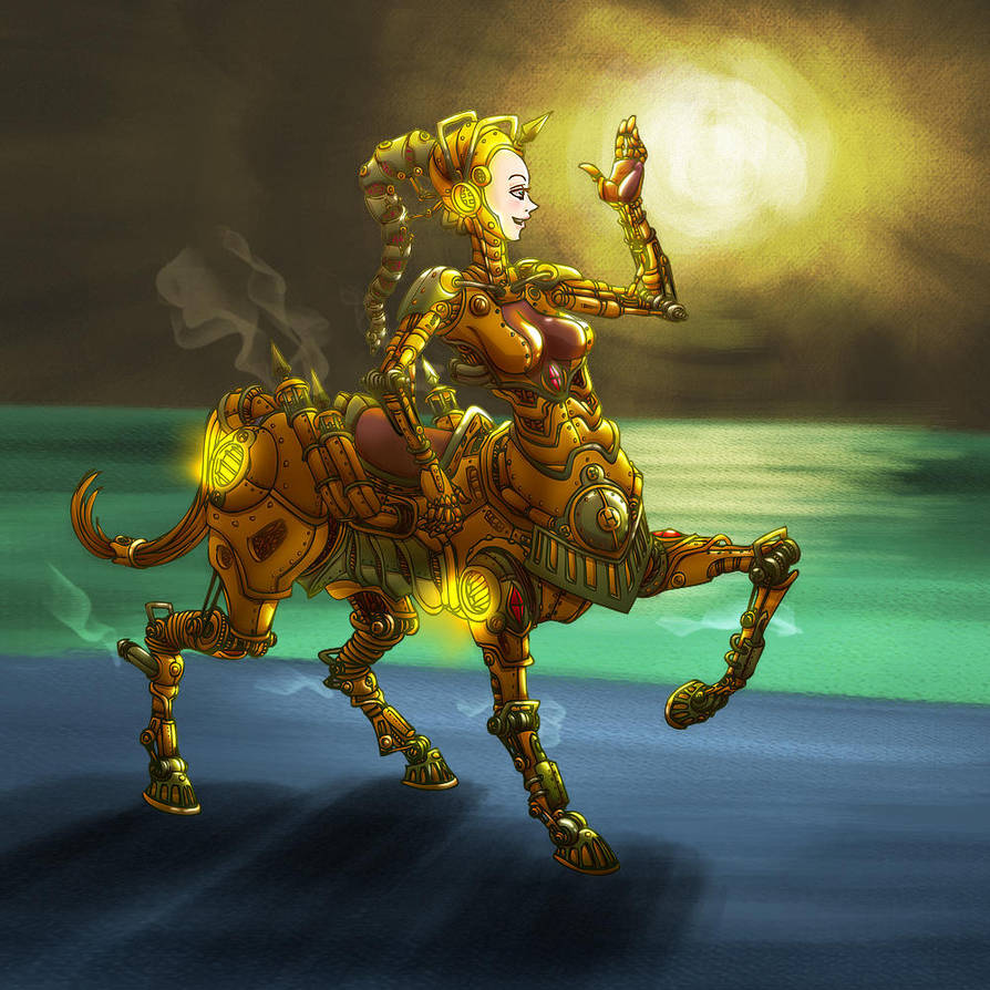 - Sexy Centaur Steampunk Robot by FelipeChoque