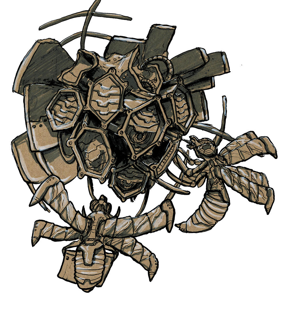 Mechatronic Wasp Hive Wip 2 Prs by Kamikaye
