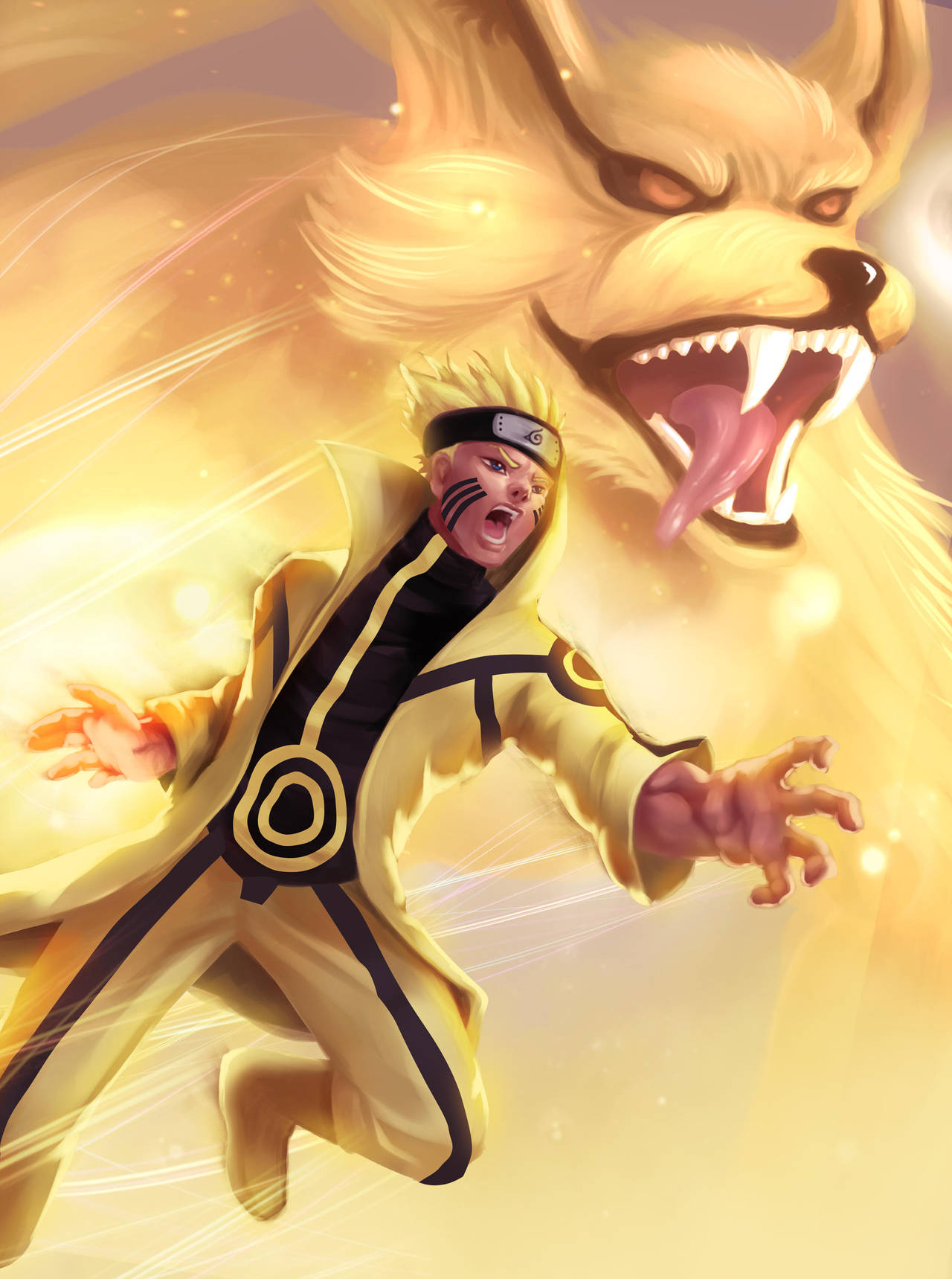 Naruto Nine-Tails Chakra Mode by Azaggon on DeviantArt