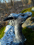 Silver Dragon Head by MsMergus