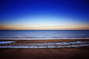 North Sea Dusk with Walker+Dog: Norfolk UK by Coigach North Sea Dusk with Walker+Dog: Norfolk UK by Coigach