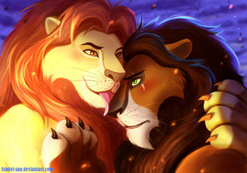 Mufasa and Scar by Ashdei-san