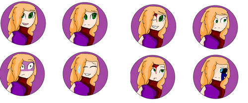 Nefarious Face expressions by Jade-and-Blue