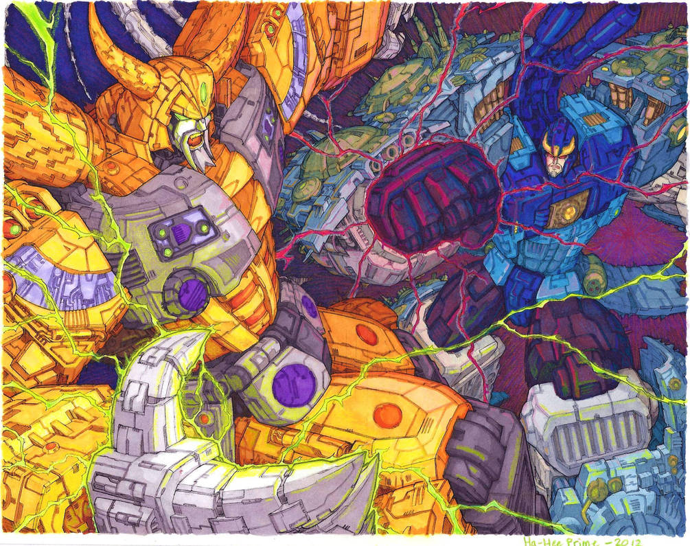 Unicron vs Primus by HaHeePrime on DeviantArt