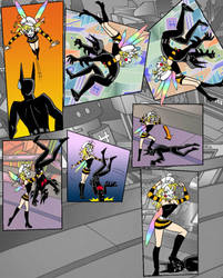 Batman Beyond and BeeBee Fight by insectikette