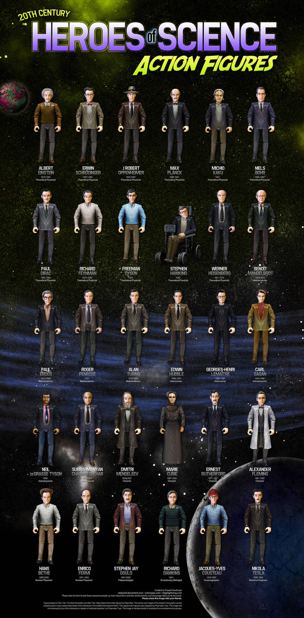 Heroes of Science Action Figures by datazoid