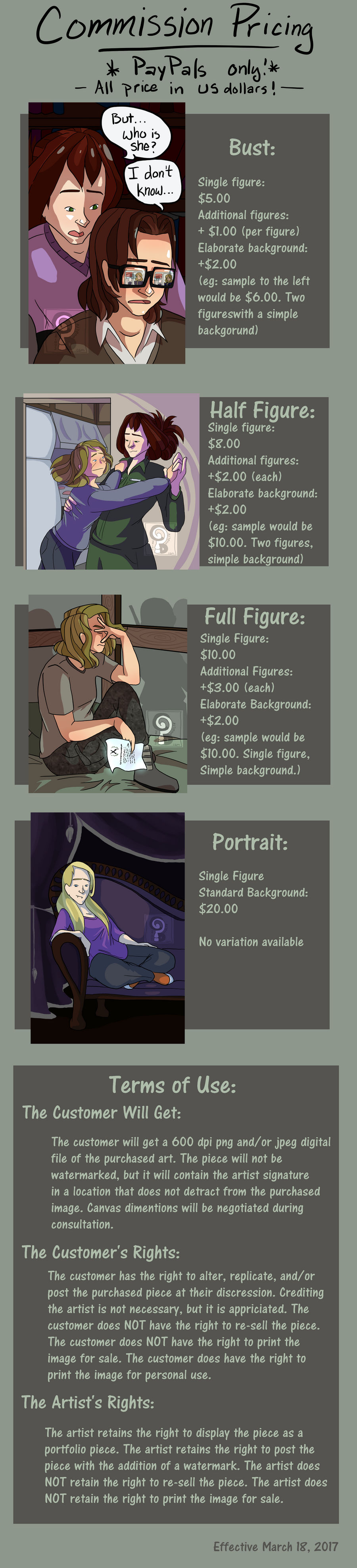 Commission Pricing by curiousdoodler
