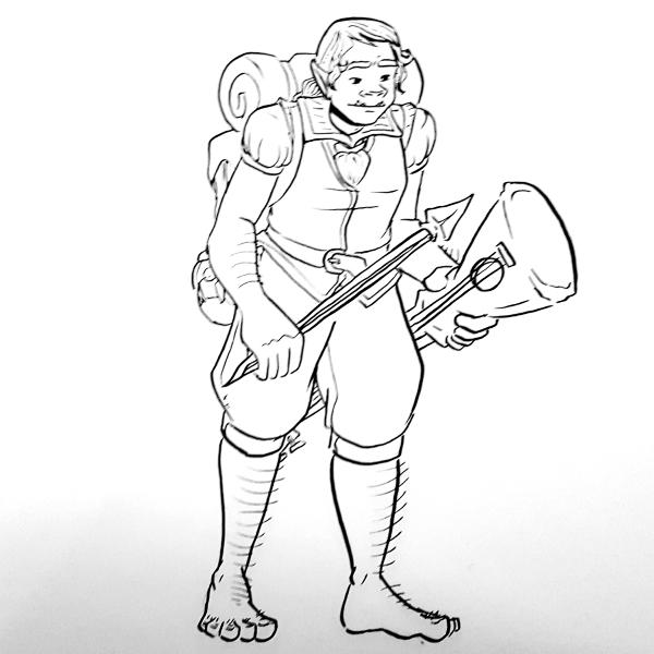 Inktober 2018 - Willma Shakespear by curiousdoodler