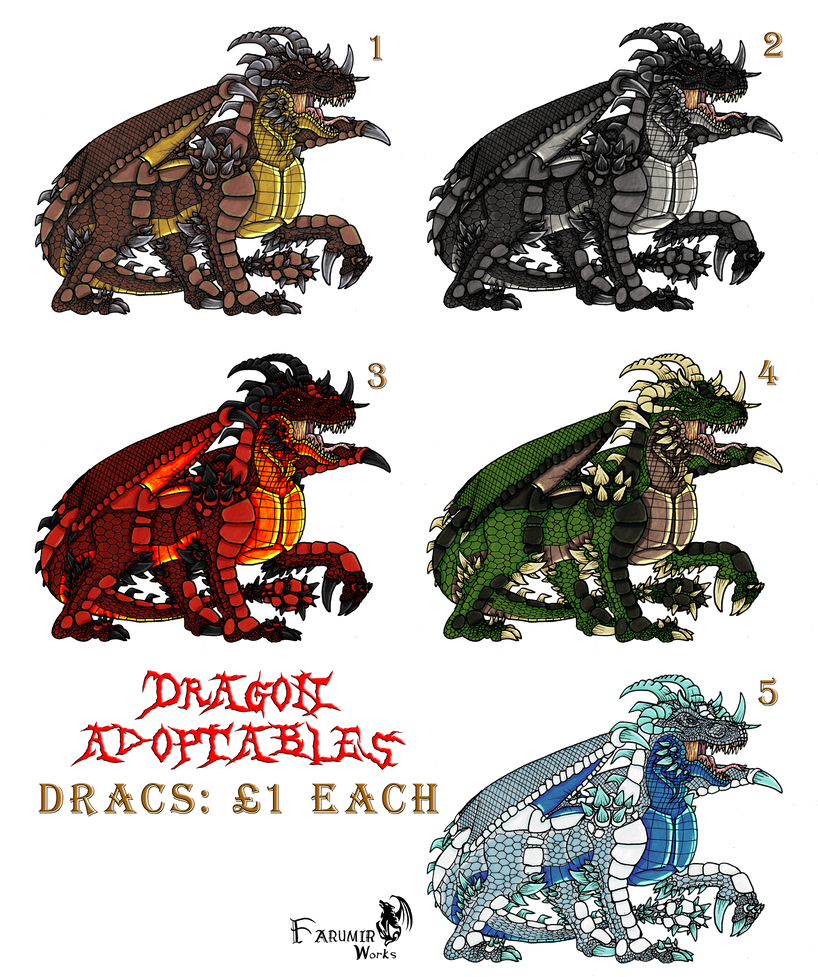 Drac Adoptables - now available by Farumir Drac Adoptables - now available by Farumir