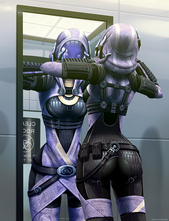 Mass Effect: Tali's Reflection by ghostfire