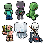 Lil' Minecraft Monsters by ghostfire