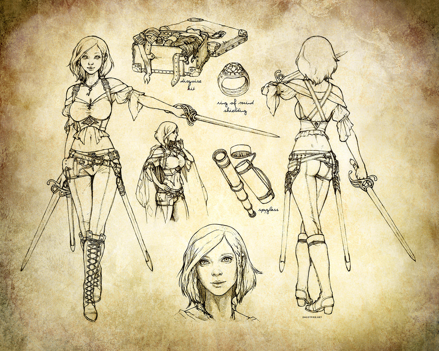 Aasimar Swashbuckler Rogue Character Sheet by ghostfire