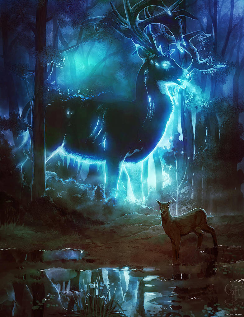 Spectral Stag by ghostfire
