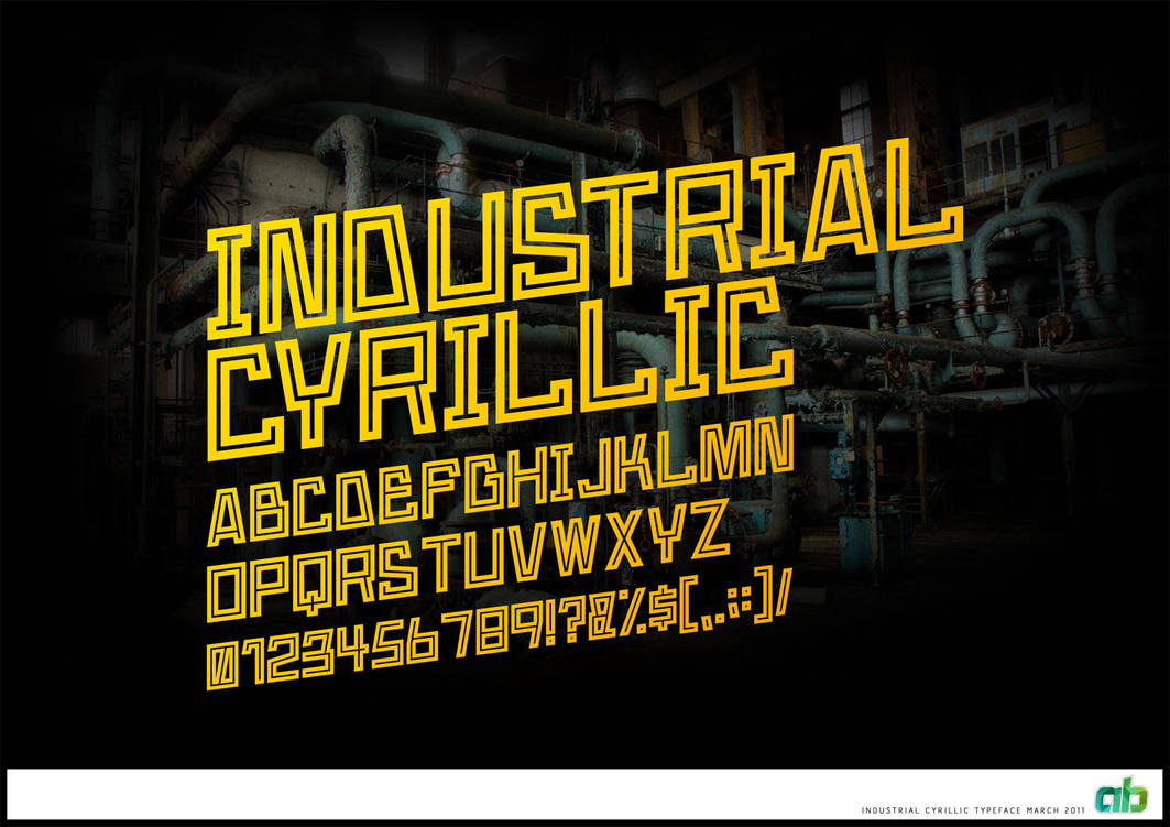 Industrial Cyrillic by atobgraphics