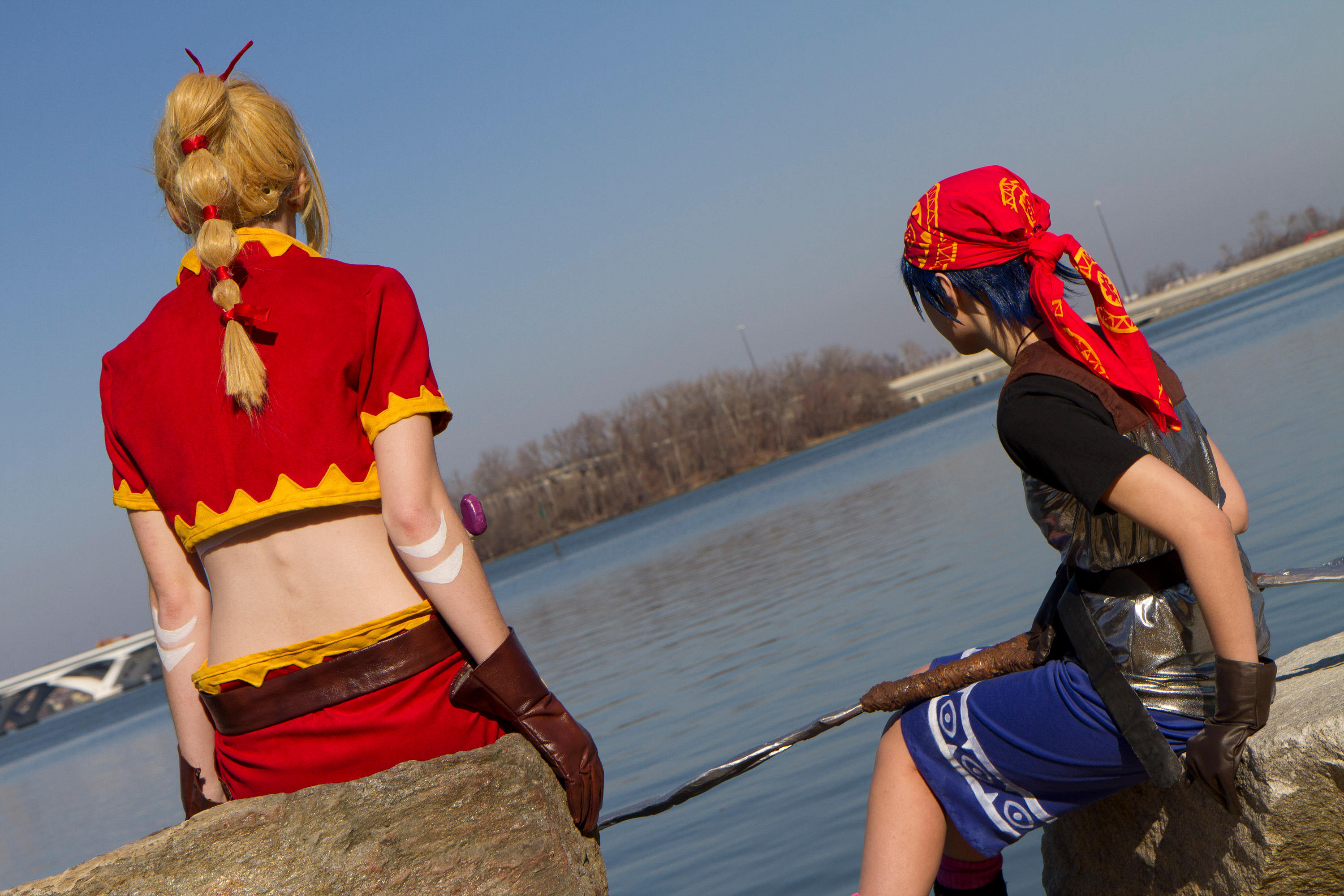 Chrono Cross - Kidd and Serge Photoshoot 6 by octomobiki