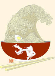 The Great Ramen Wave by Sheharzad-Arshad