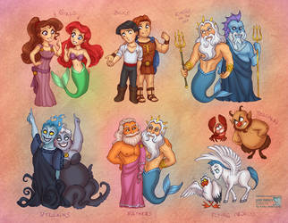 Little Mermaid vs Hercules by daekazu