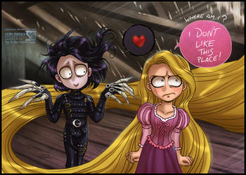 Edward Scissorhands + Rapunzel by daekazu