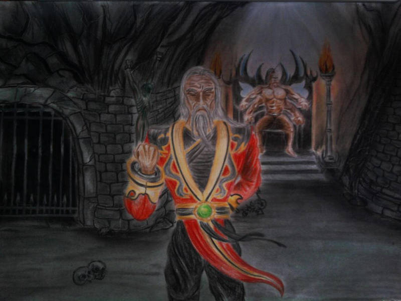 Shang Tsung and Goro by DanloS