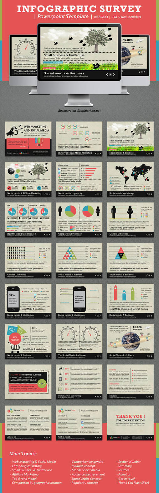 Infographic Survey Powerpoint Template by kh2838