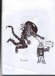 Alien - Biro by Jamdeski