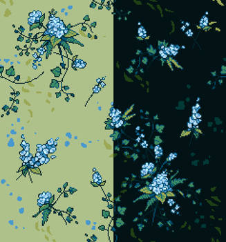 hydrangea-pixels by catghost