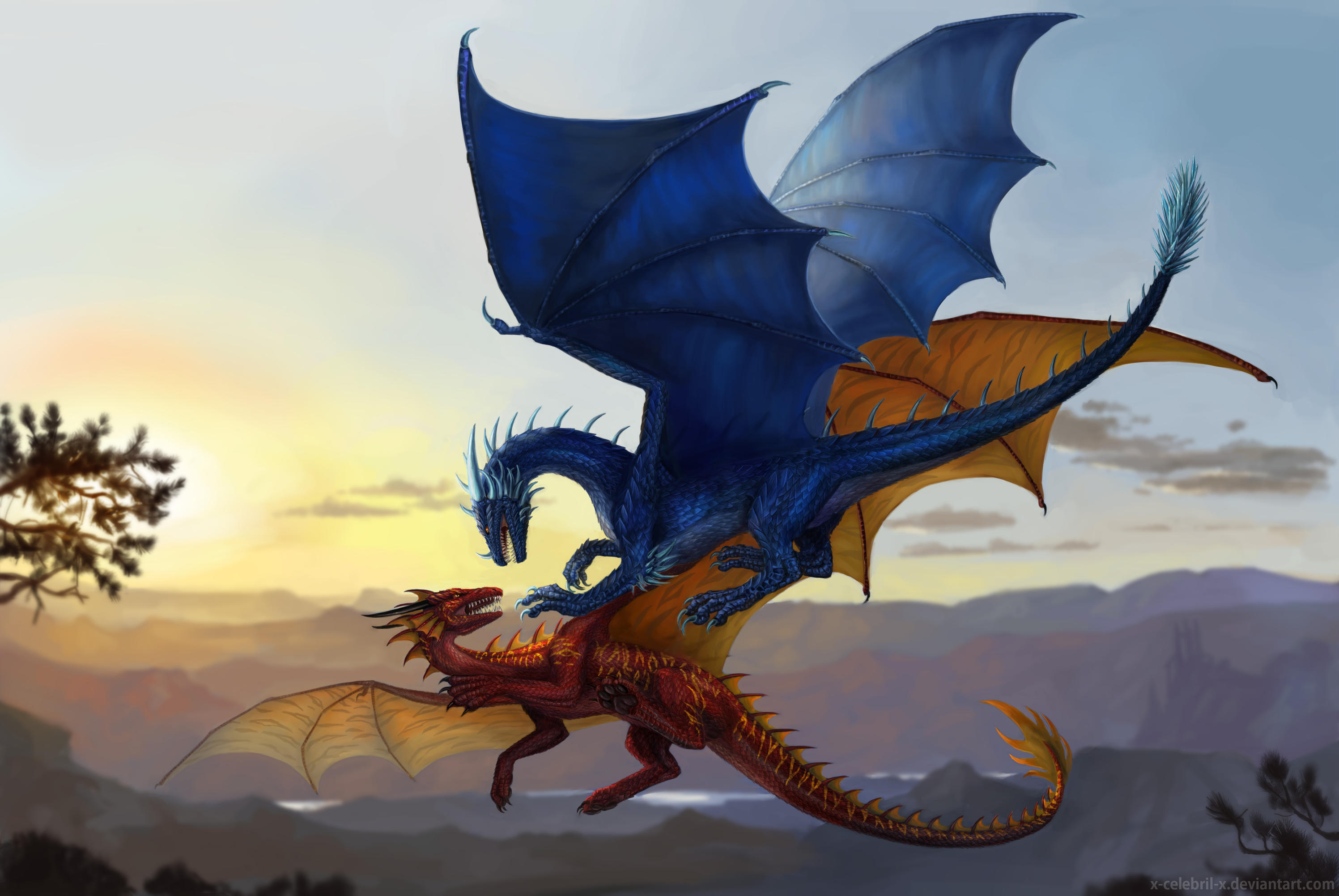 Dragons Commission by x-Celebril-x