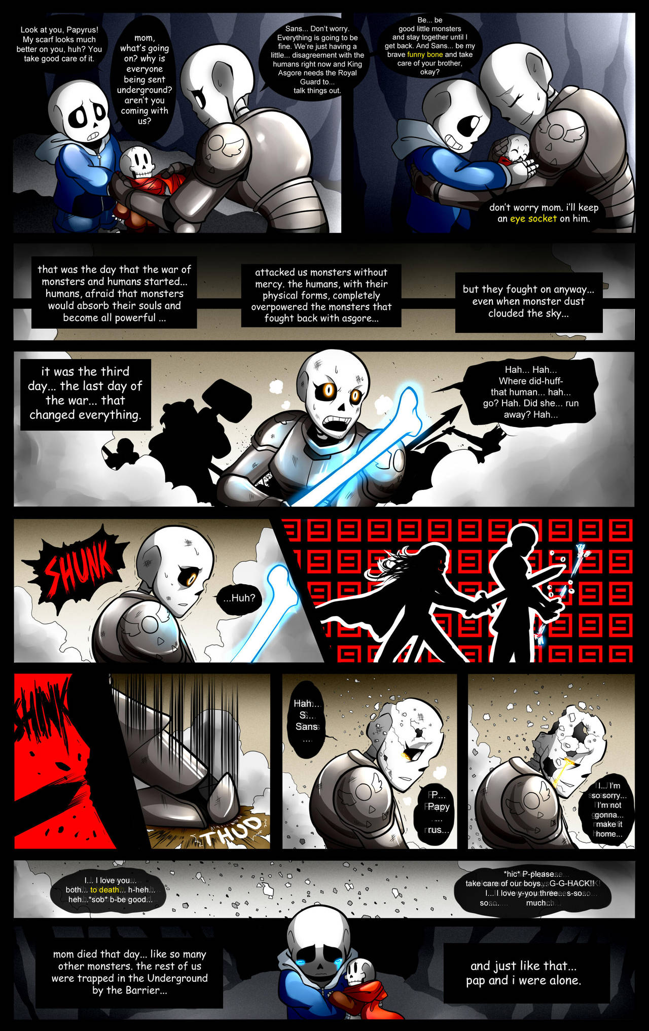 Reminiscence Undertale Fan Comic Pg. 15 by Smudgeandfrank on DeviantArt