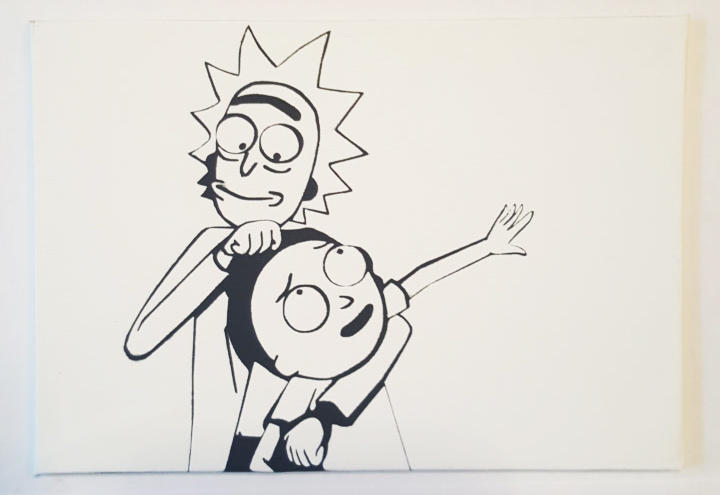 Rick and Morty Spray Paint Art by CloudsOfVision
