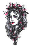 Inktober: Sage Witch by dimary
