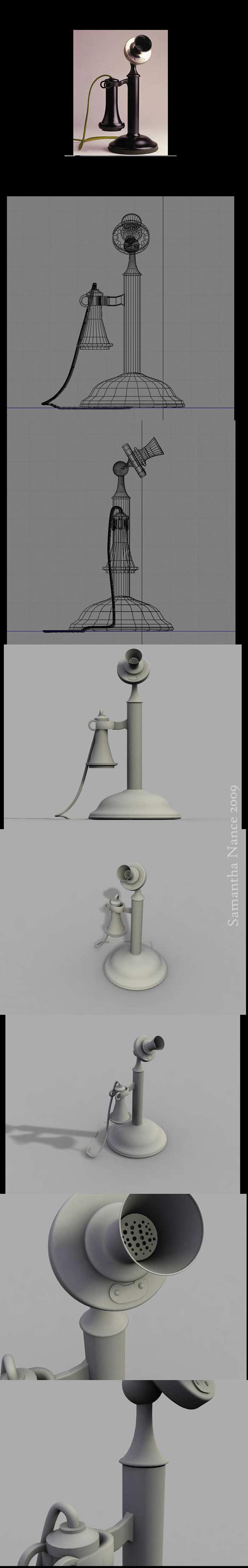 3D telephone by Flutterby727