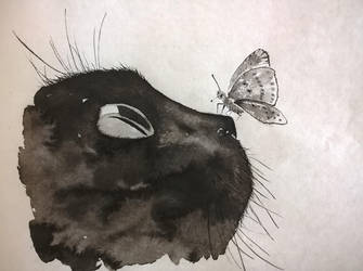 Chinese brush painting cats