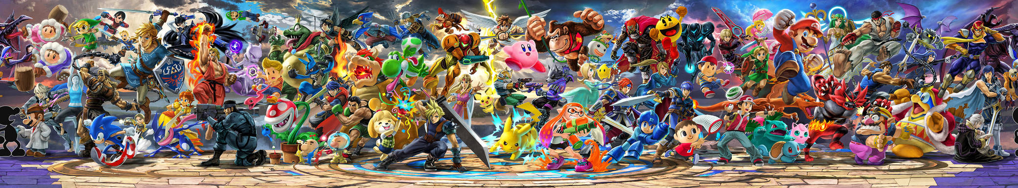 Super Smash Bros. Ultimate OFFICIAL Panoramic Art by Leafpenguins