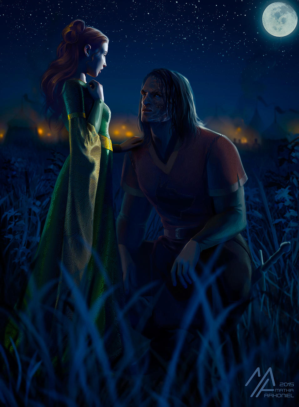 asoiaf: Sansa and Sandor by MathiaArkoniel