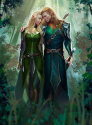 commission: Elf Couple by MathiaArkoniel