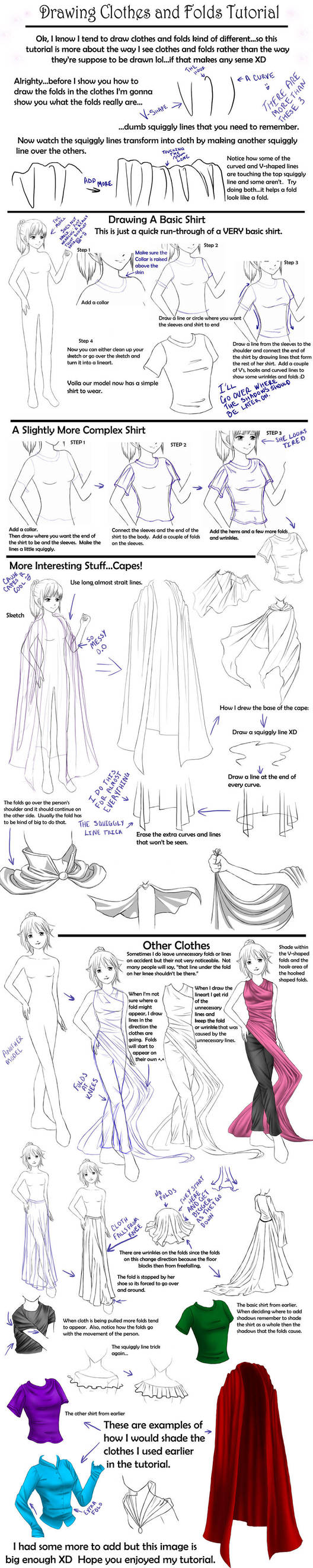 Drawing Clothes And Folds by Crysa