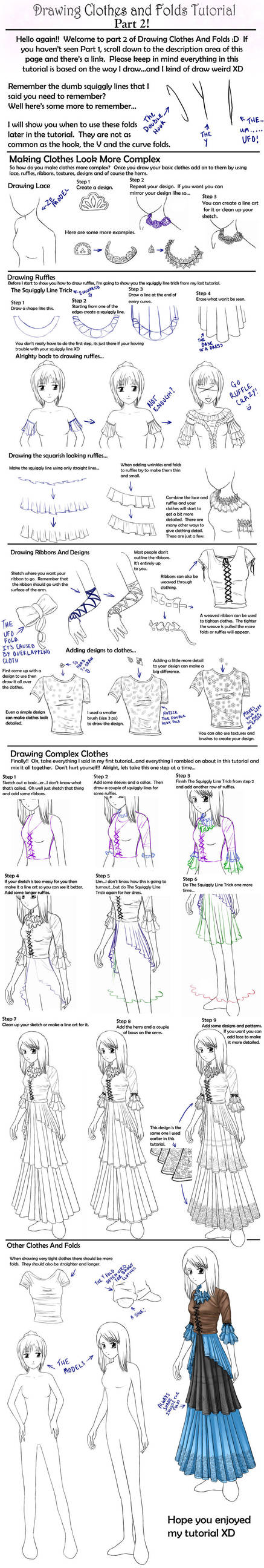 Desigh T Drawing Clothesdraw Drawing Clothes And Folds Two By Crysa