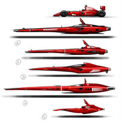 Spaceship ferrari by Vincent-Montreuil