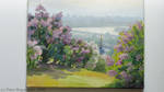 Landscape with lilac bushes by CWbridd