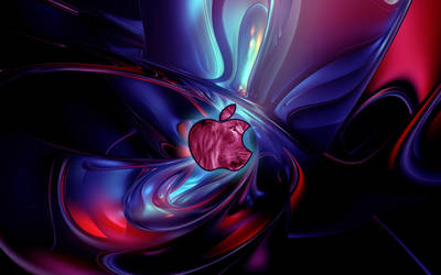 Blue Pink 3d Fluid Apple Lion Wallpaper By Nikarie On Deviantart