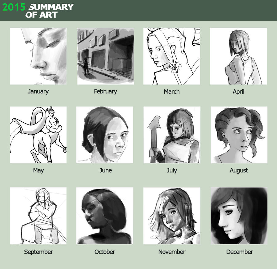 2015 Summary of Art - Sketches by circuitleaf