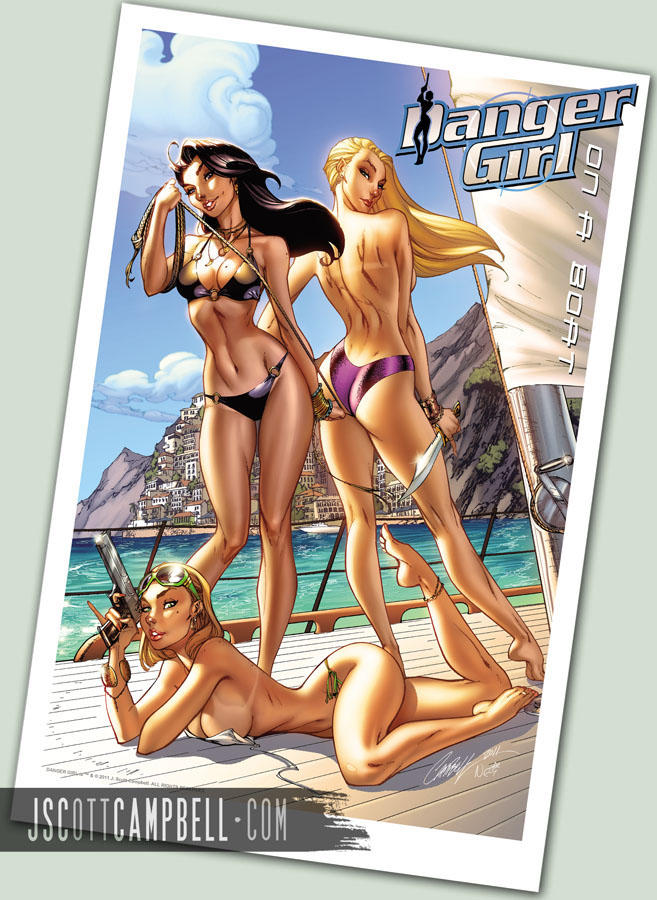 Danger Girl On a Boat by J-Scott-Campbell