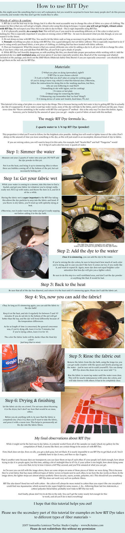 Tutorial: How to use RIT Dye by taeliac