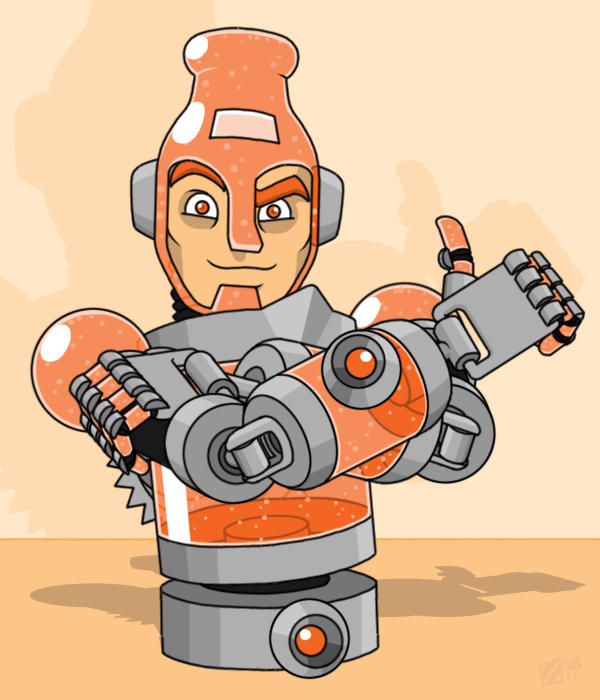 Fizz Man Bust by professorhazard