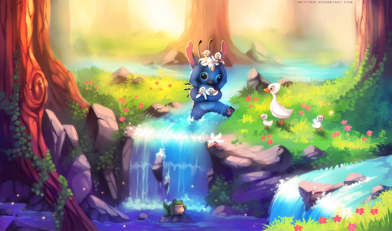 Helping to cross (Lilo and Stitch Fanart) by Neytirix