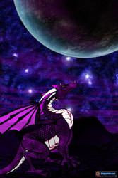 Alpha Draconis Nightsky by TrinaryOuroboros